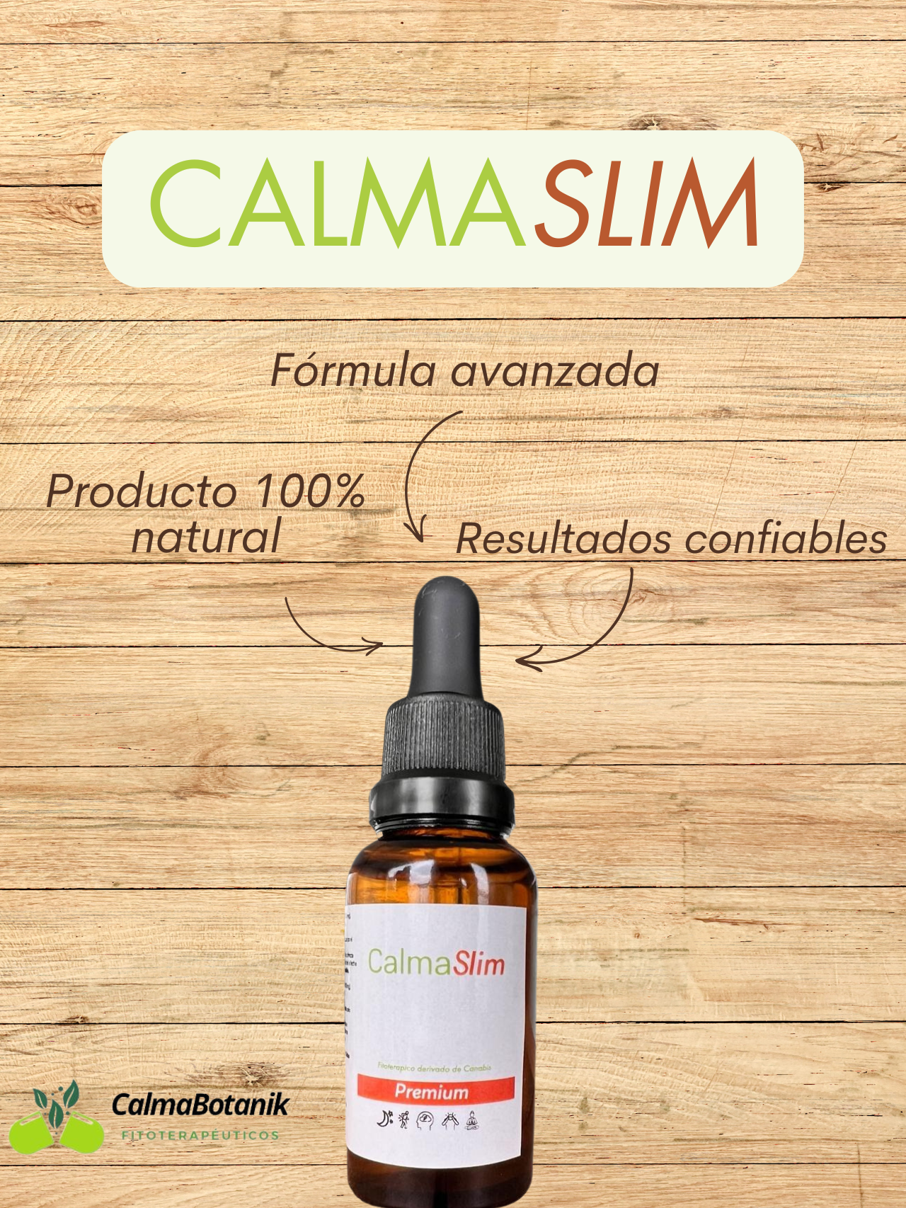 CalmaSlim 5% CBD (1500 mg) Gotero de 30 ml